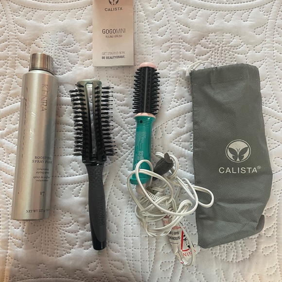 BUNDLE OF 3 ITEMS: KENRA BOOSTING SPRAY FOAM #17, STYLING BRUSH & CURLING WAND - Picture 1 of 11